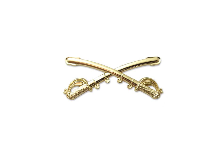 U.S. Army Cross Sabers (Cavalry) Hat Pins 1 1/2 in.  x 3/4 in. (each)