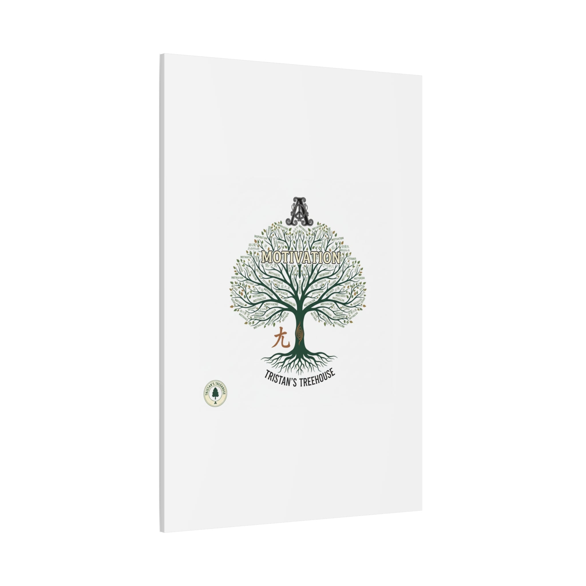 Handwritten Doodle Tree Canvas | Matte Stretched Wall Art