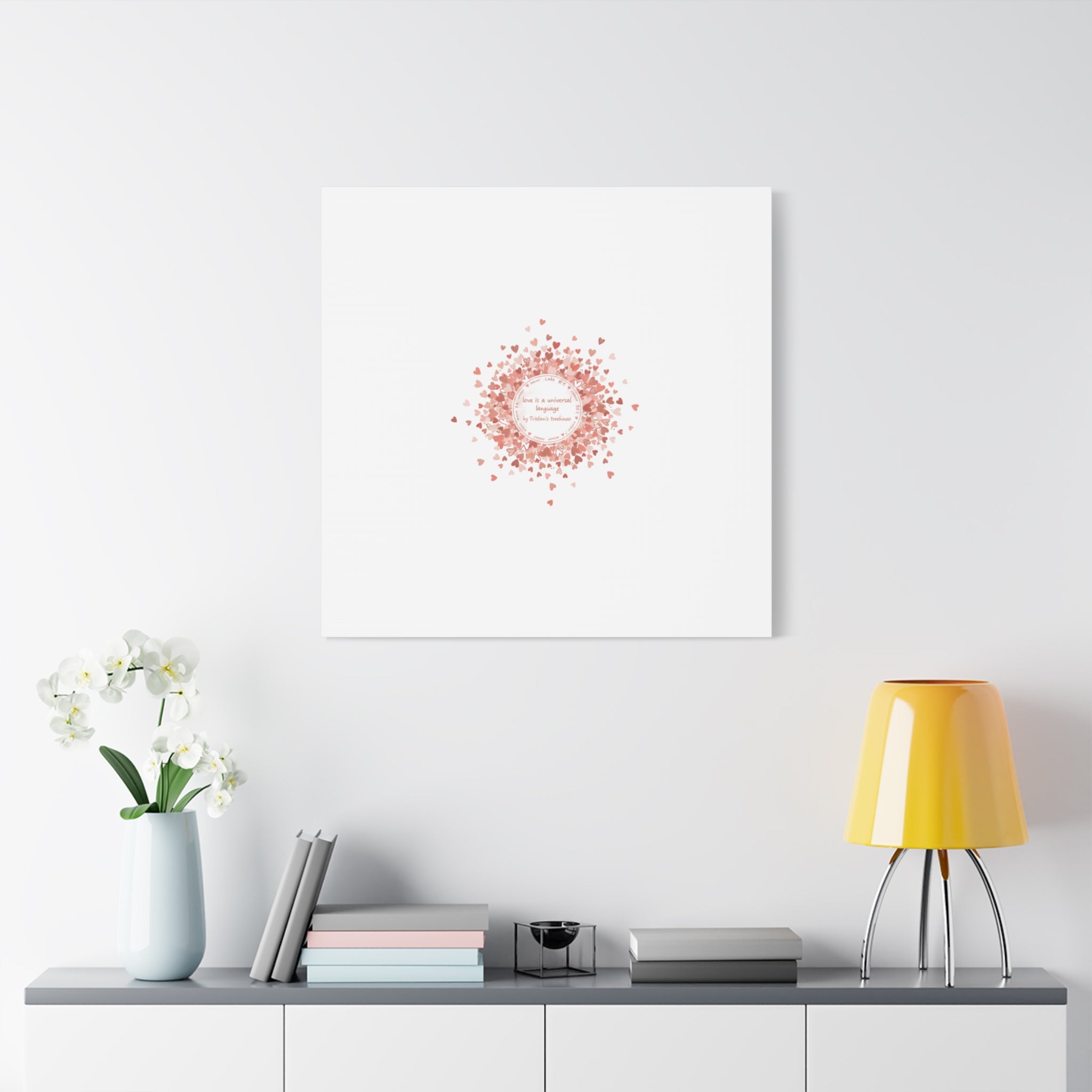 Tiny Heart Confetti Canvas | Matte Stretched Wall Art