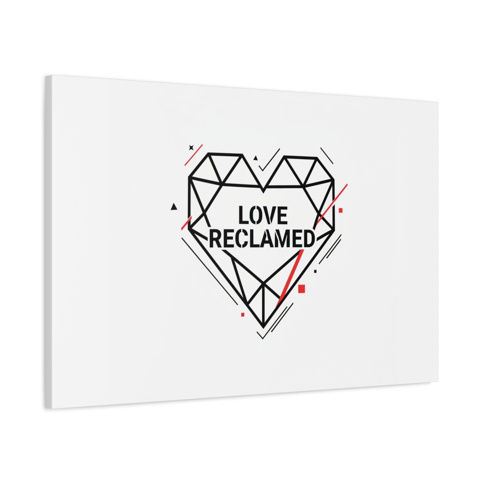 Love Reclaimed Canvas | modern heart design, minimalist love icon