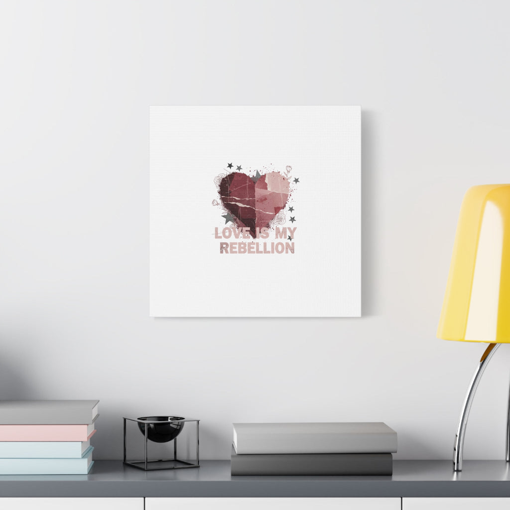 Love Is My Rebellion Canvas | Soft Grunge Hearts, Distressed Valentine Collage