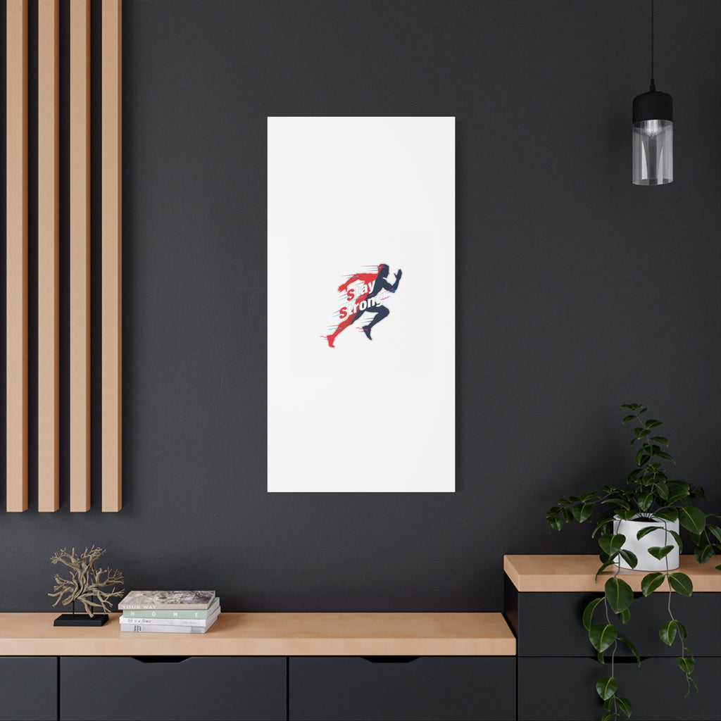 Stay Strong Runner Canvas | Fitness Motivation, Gym Wall Art