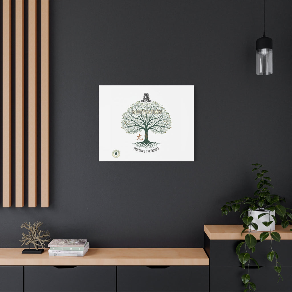 Handwritten Doodle Tree Canvas | Matte Stretched Wall Art