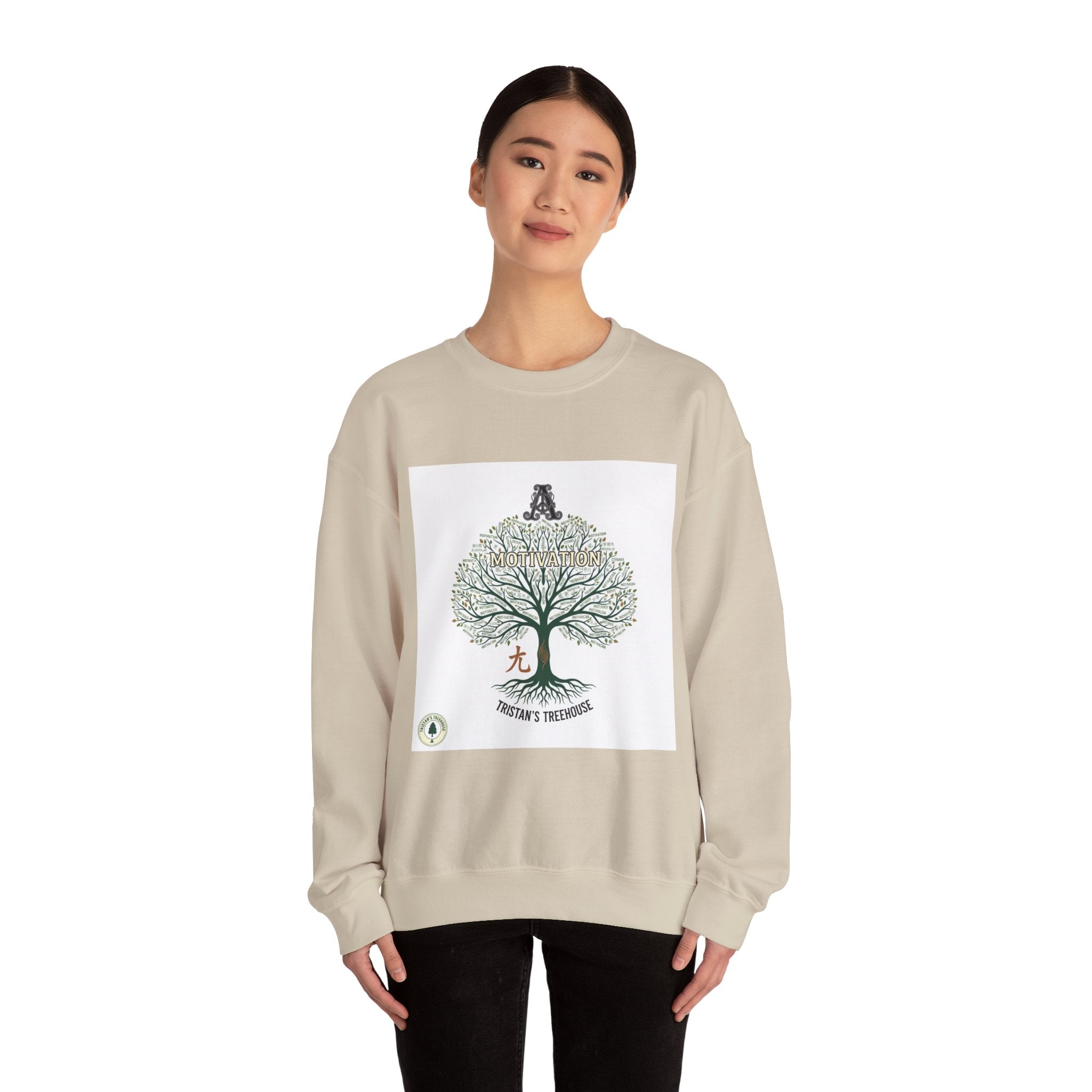 Handwritten Tree Doodle Sweatshirt | sketch aesthetic, handwritten message