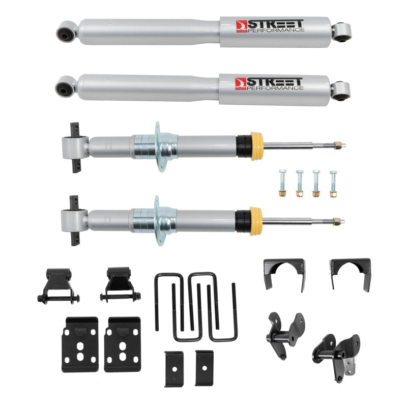 Belltech 2021+ Ford F-150 4WD 1in to 3.5in Front 7.5in Drop Rear Lowering Kit 1055SP