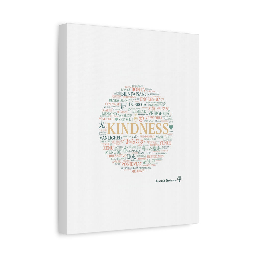 Kindness Word Cloud Canvas | Fresh Start Minimalist Wall Art
