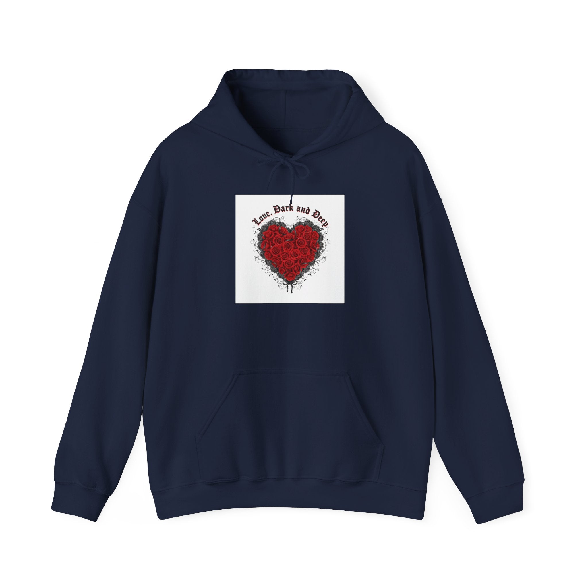 Gothic Romance Rose Heart Hoodie | Nu Romantic 80s Nostalgia