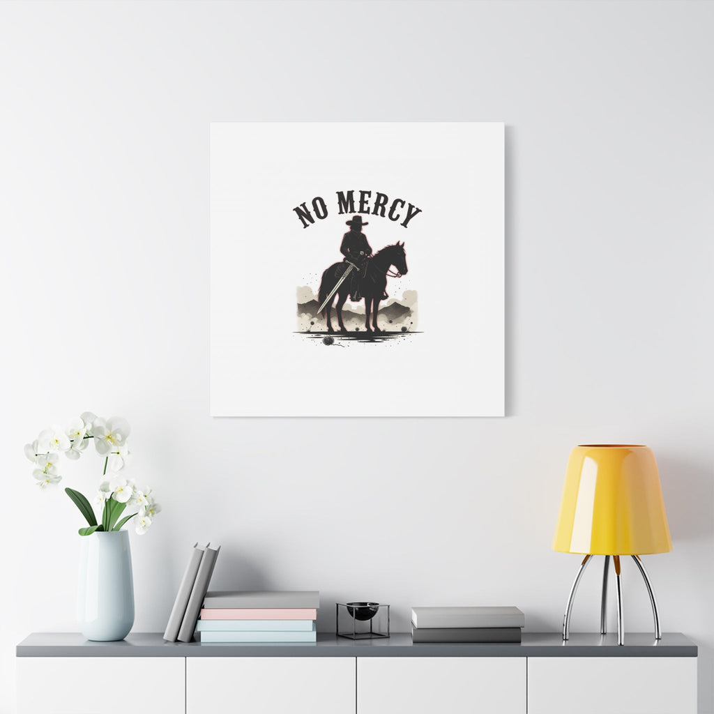 No Mercy Cowboy Skull Canvas | western skull art, gothic Americana
