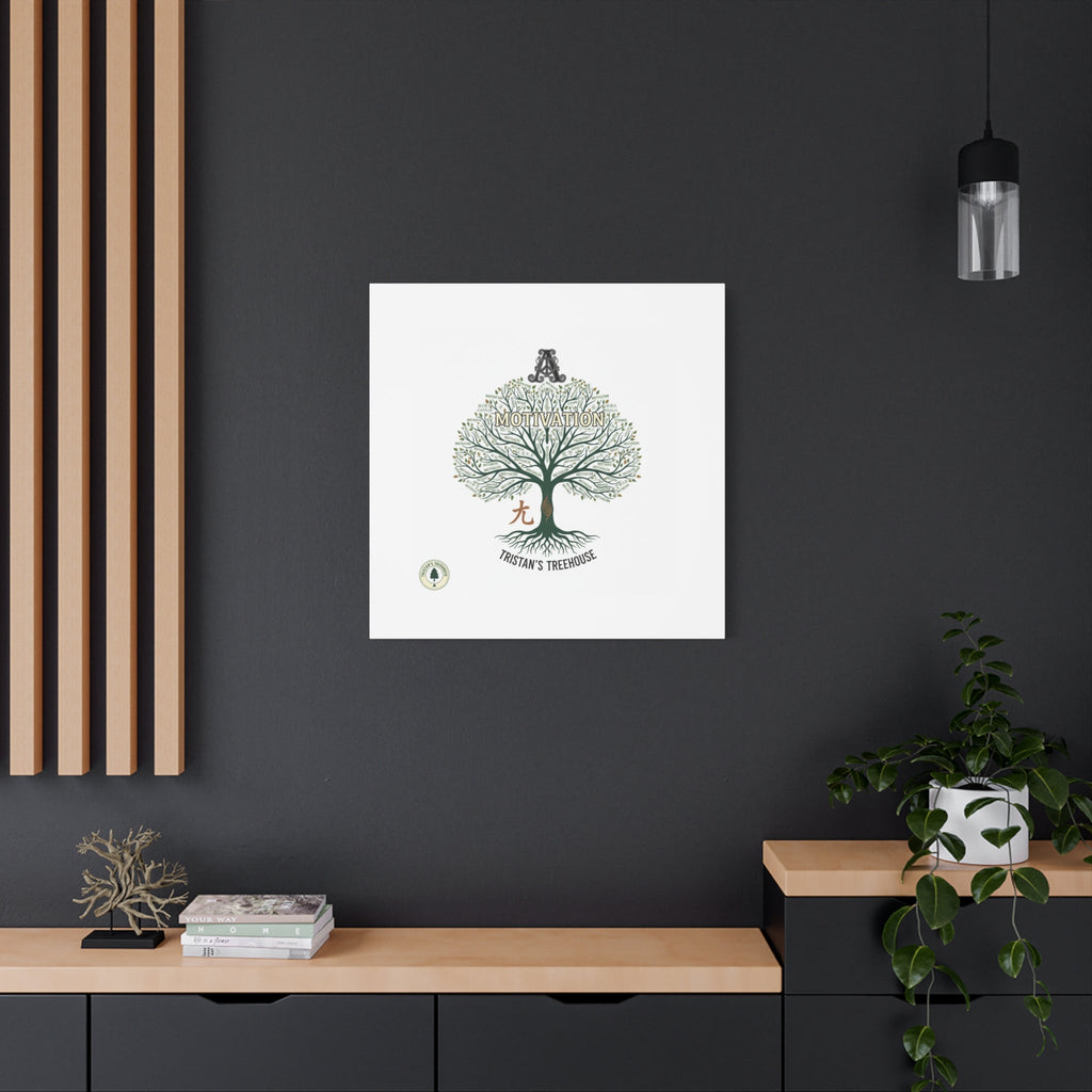 Handwritten Doodle Tree Canvas | Matte Stretched Wall Art
