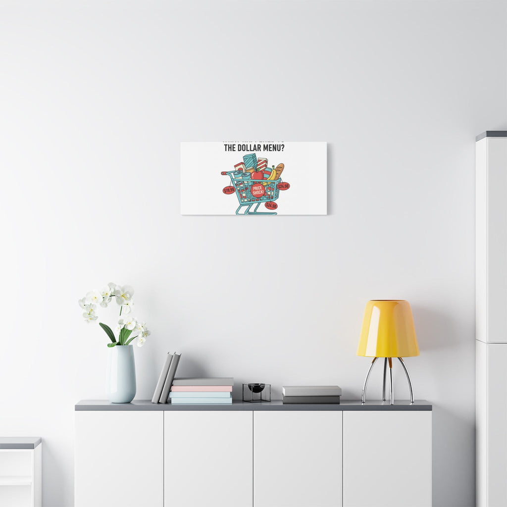 What Happened to the Dollar Menu? Canvas | Grocery Prices Meme, Price Shock Wall Art