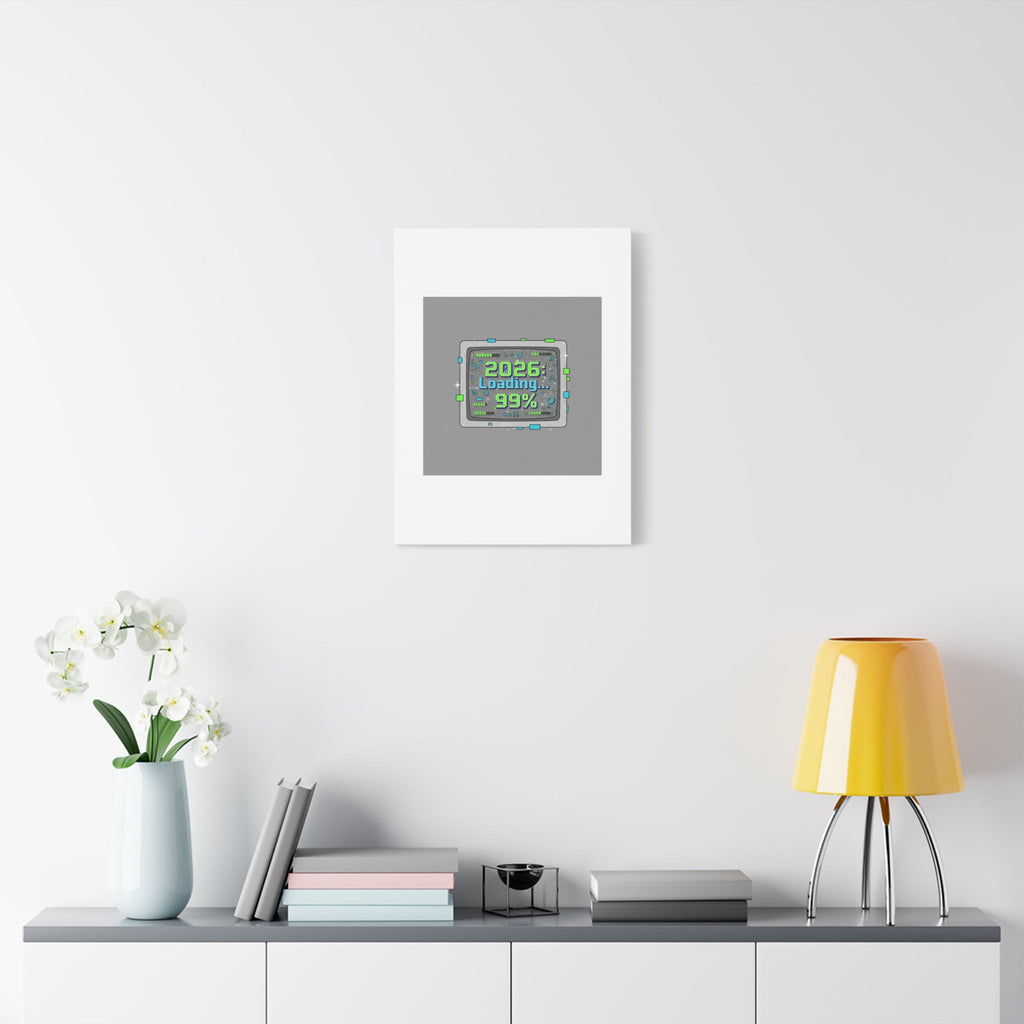 2026 Loading 99% Canvas | NYE countdown, retro system interface