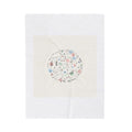 Whimsical Hand-Drawn Doodle Circle Blanket | Sketch Art Velveteen Plush