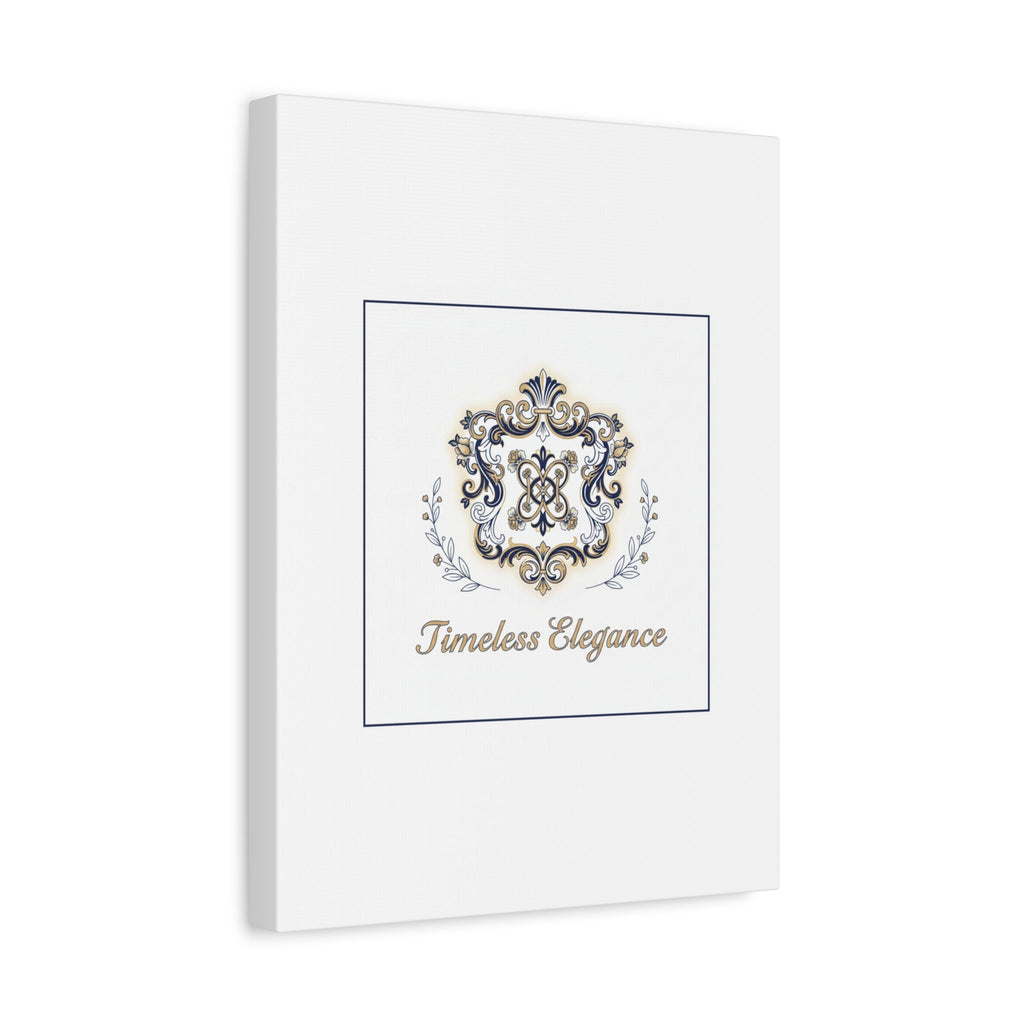 Ornate Brooch Emblem Canvas | Vintage Formalwear Accents, Baroque Print