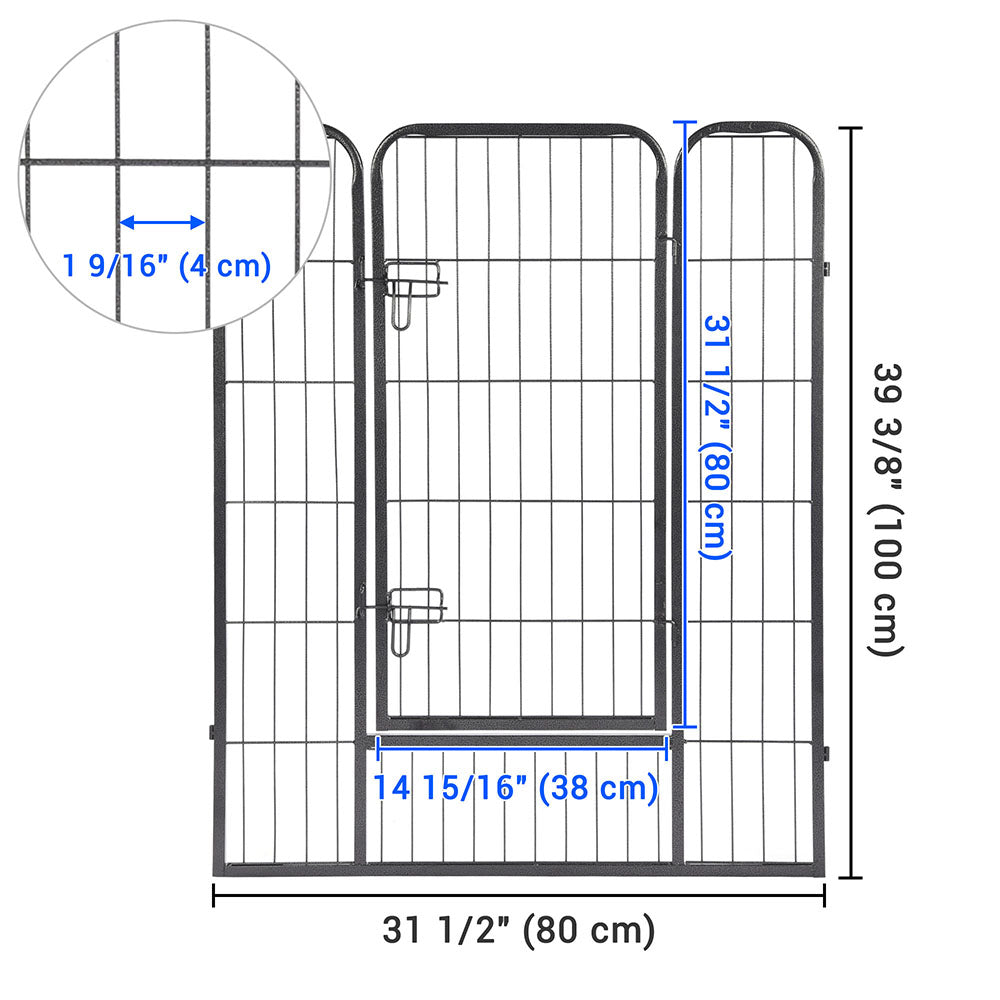 Yescom Heavy Duty Dog Playpen 40" Tall 16-Panel Puppy Pen Metal