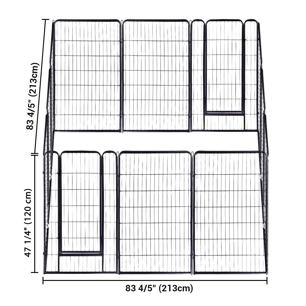 Yescom Heavy Duty Dog Playpen 48" Tall 12-Panel Puppy Pen Metal