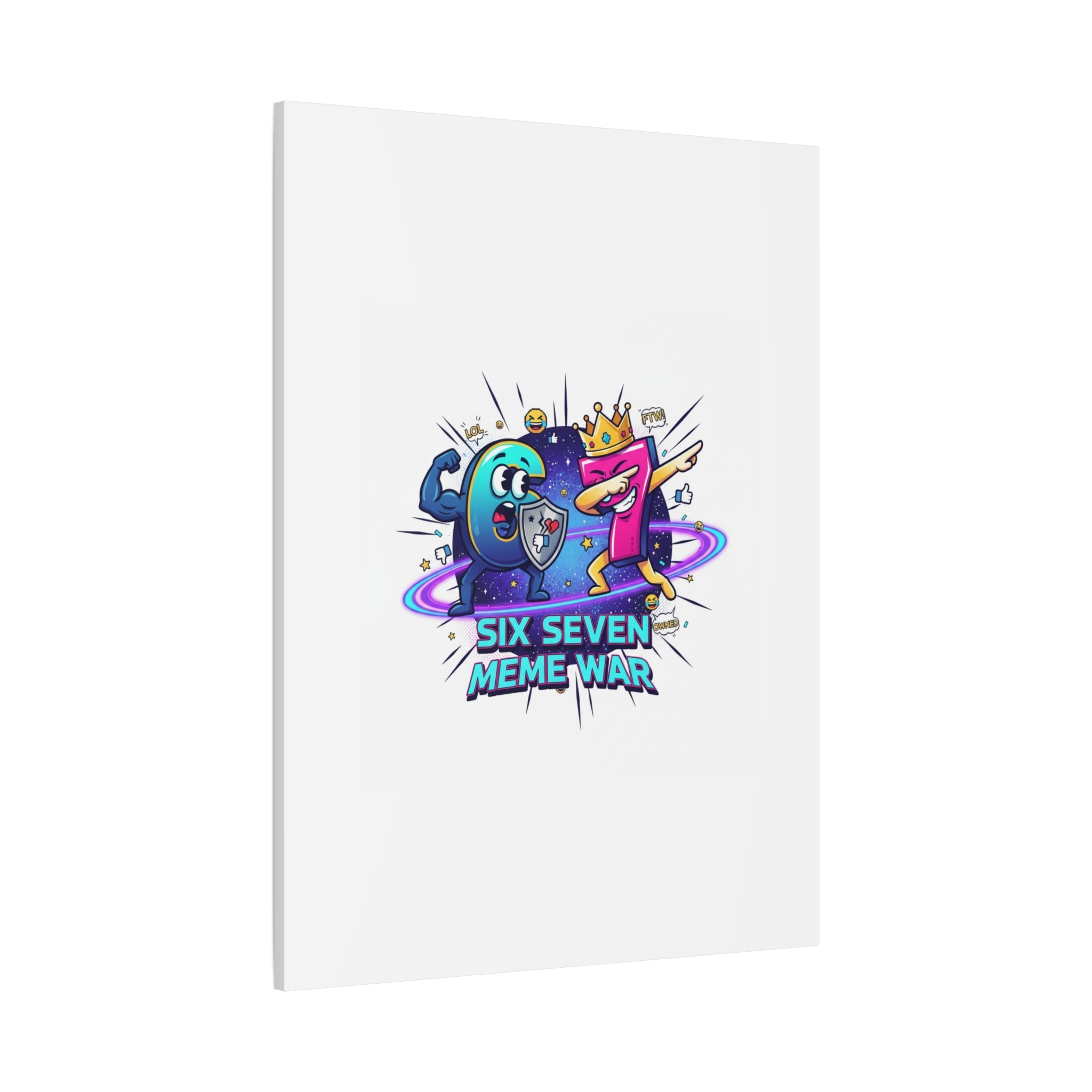 Six Seven Meme War Canvas | Legendary Internet Battle Art, Viral Culture Wall Decor