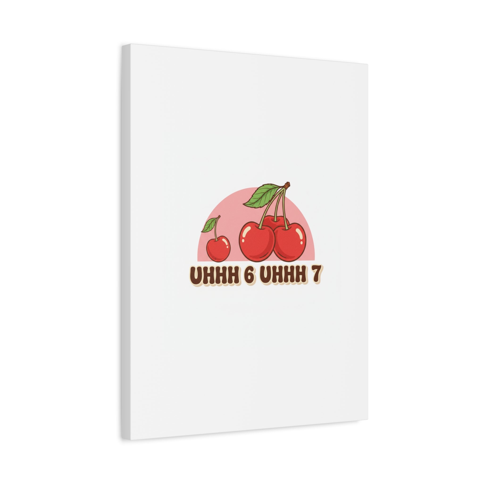 Six Severn Cherry Retro Graphic Canvas | kawaii fruit print, vintage cherry design