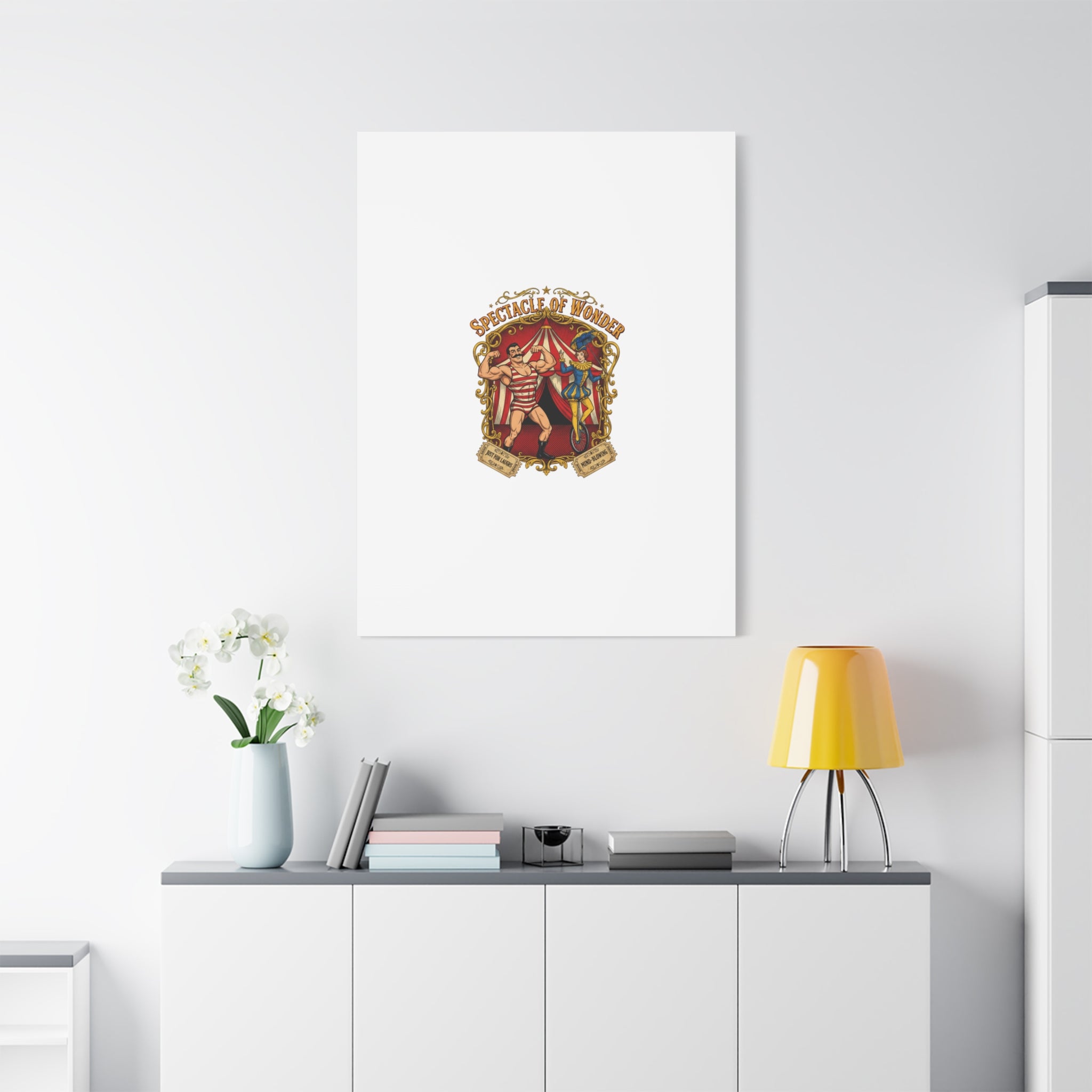 Spectacle of Wonder Circus Art Print, Canvas | Vintage Carnival Design