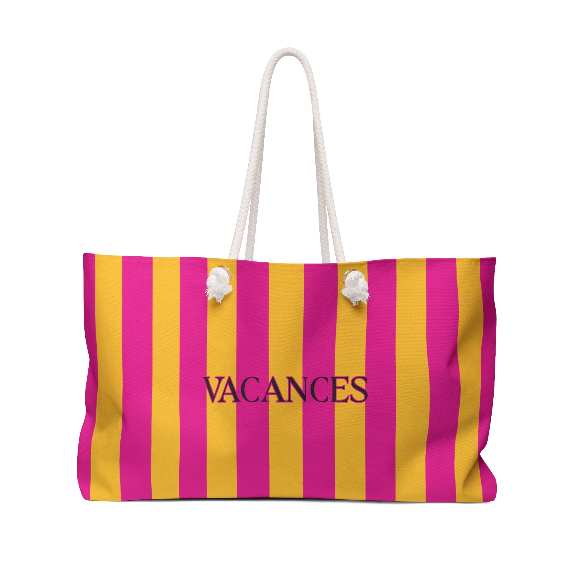 Oversized Vacation Tote Bag, Hot Pink