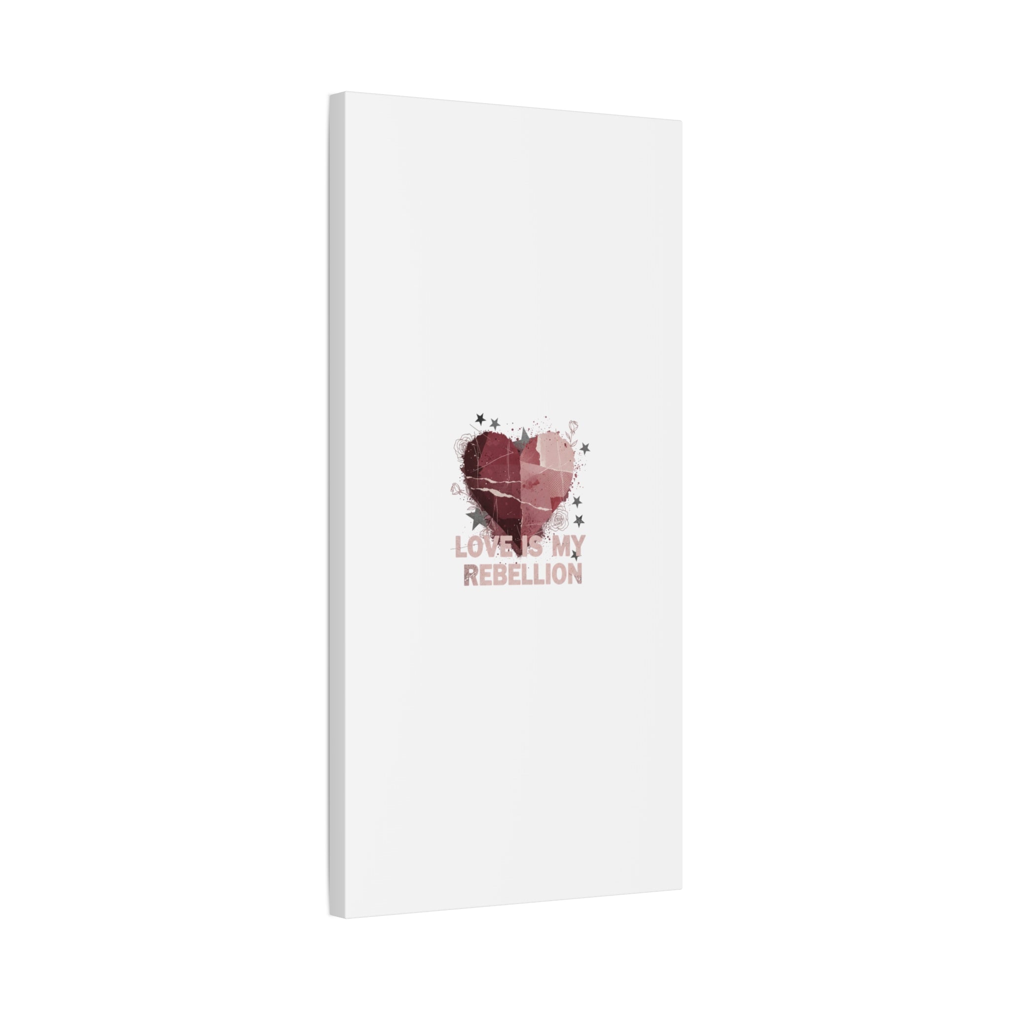 Love Is My Rebellion Canvas | Soft Grunge Hearts, Distressed Valentine Collage