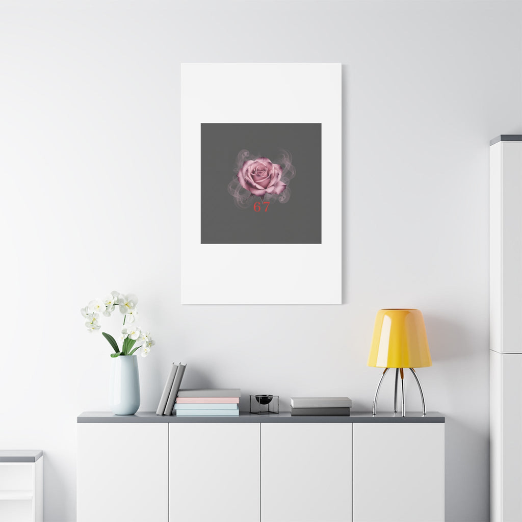 6 7 Valentine's Canvas | Viral Gothic Rose Wall Art | 6 7 Meaning Dark Romance
