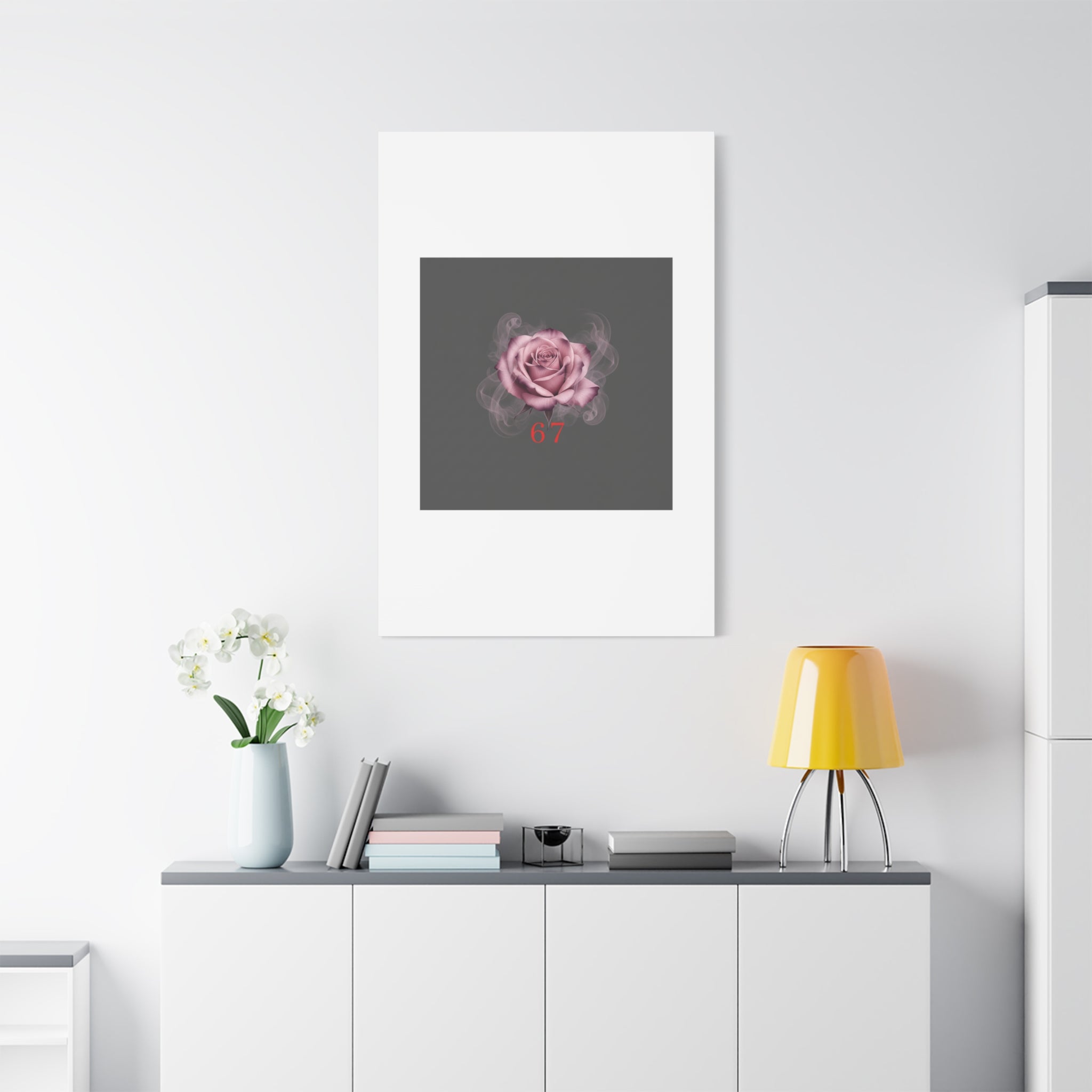 6 7 Valentine's Canvas | Viral Gothic Rose Wall Art | 6 7 Meaning Dark Romance