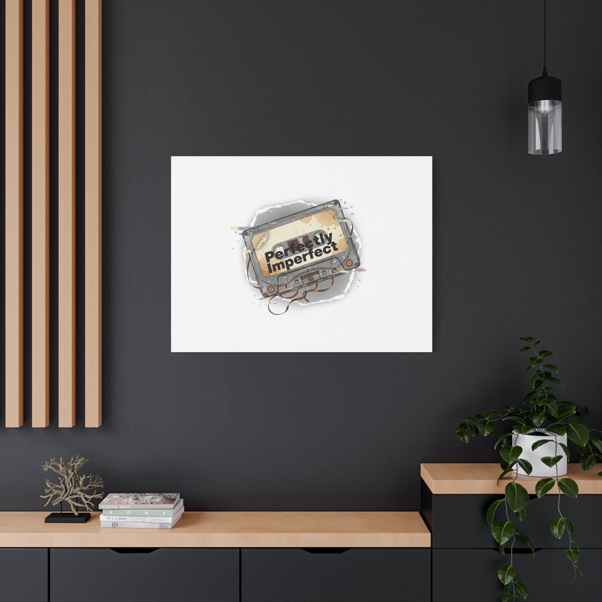 Perfectly Imperfect Cassette, Canvas Print | Analog Error, glitch art static