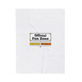 Official Fun Zone Velveteen Plush Blanket | Office Sign Parody, Workplace Humor