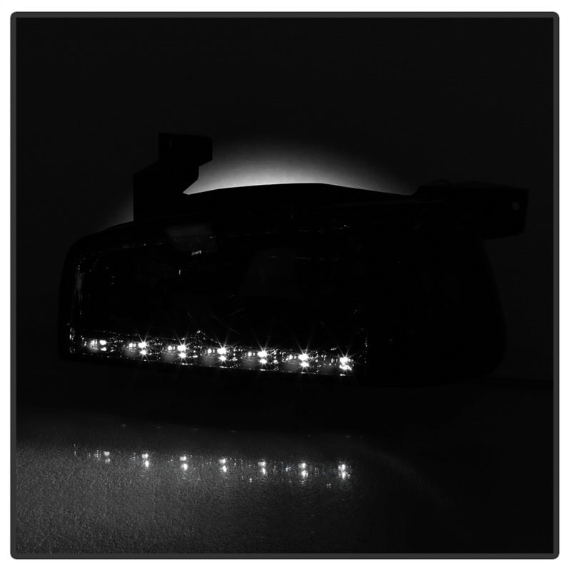 SPYDER Xtune Dodge Charger 06-10 1Pc LED Crystal Headlights Smoke HD-ON-DCH05-1PC-LED-SM 5017642