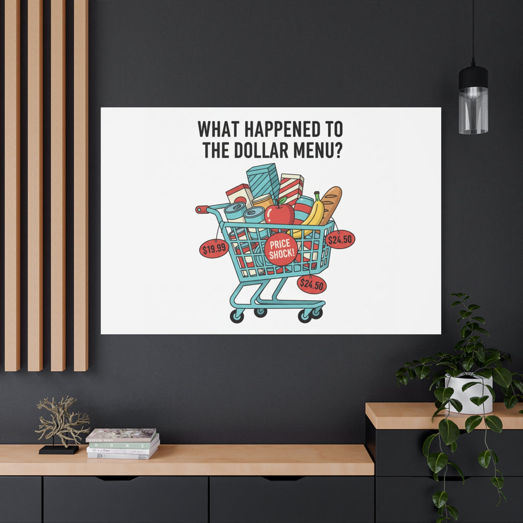 What Happened to the Dollar Menu? Canvas | Grocery Prices Meme, Price Shock Wall Art