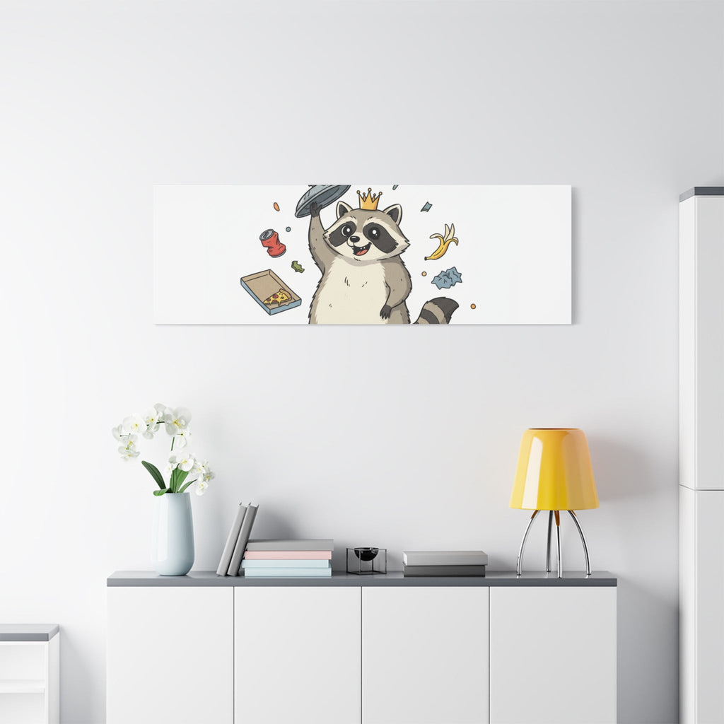 Kings of the Trash Canvas, Raccoon Doodle | Trash Panda, Goofy Critter Art