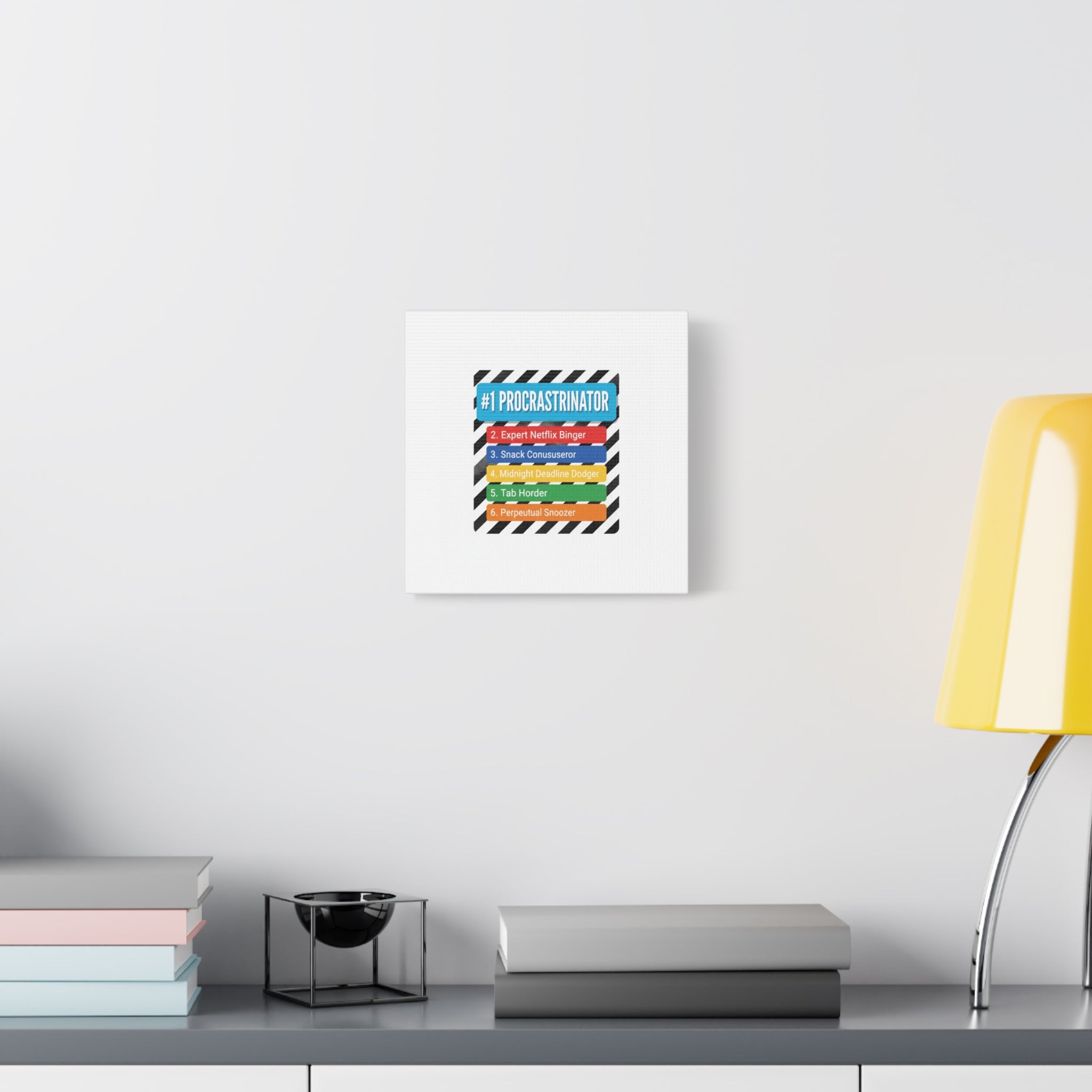 #1 Procrastinator Canvas, Rank-Style List Poster | Top-List Ranking Obsession