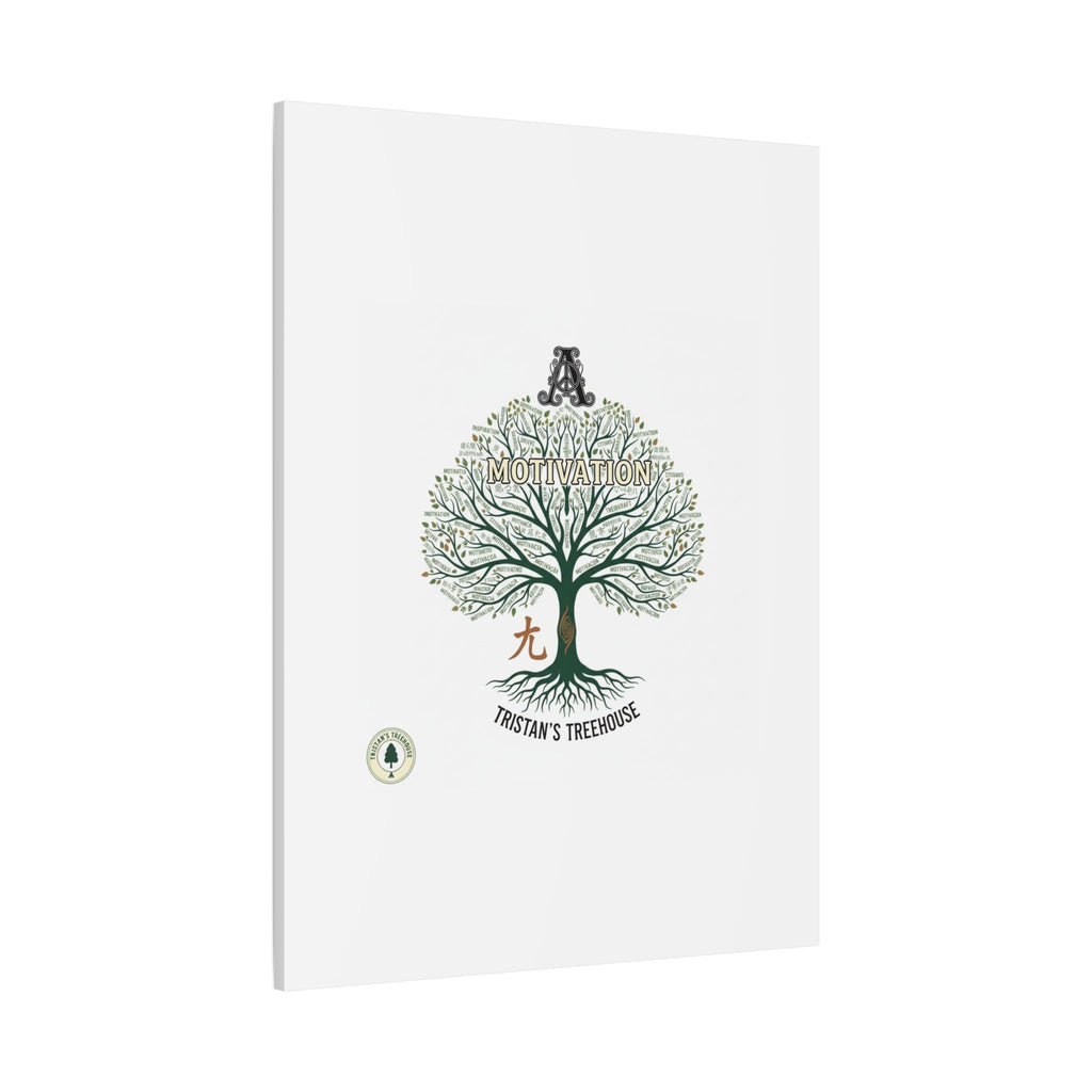 Handwritten Doodle Tree Canvas | Matte Stretched Wall Art