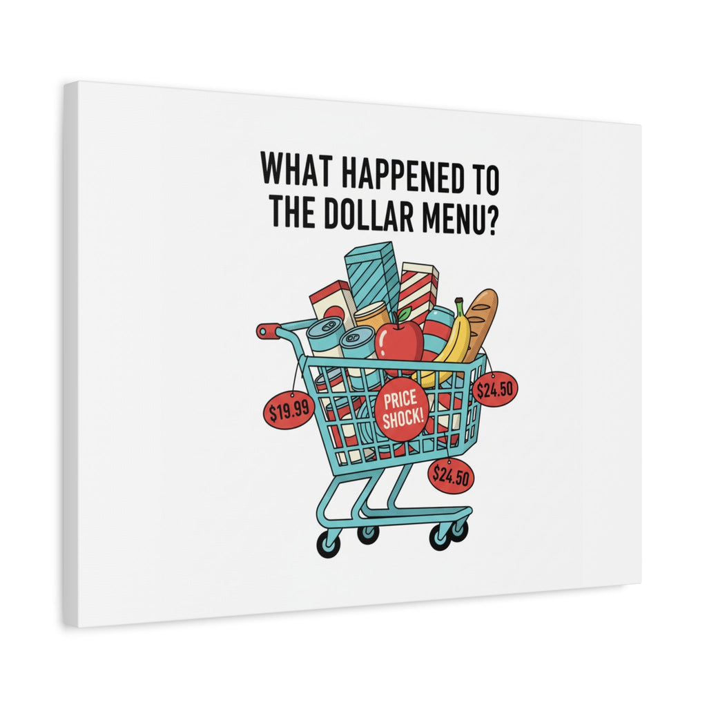 What Happened to the Dollar Menu? Canvas | Grocery Prices Meme, Price Shock Wall Art