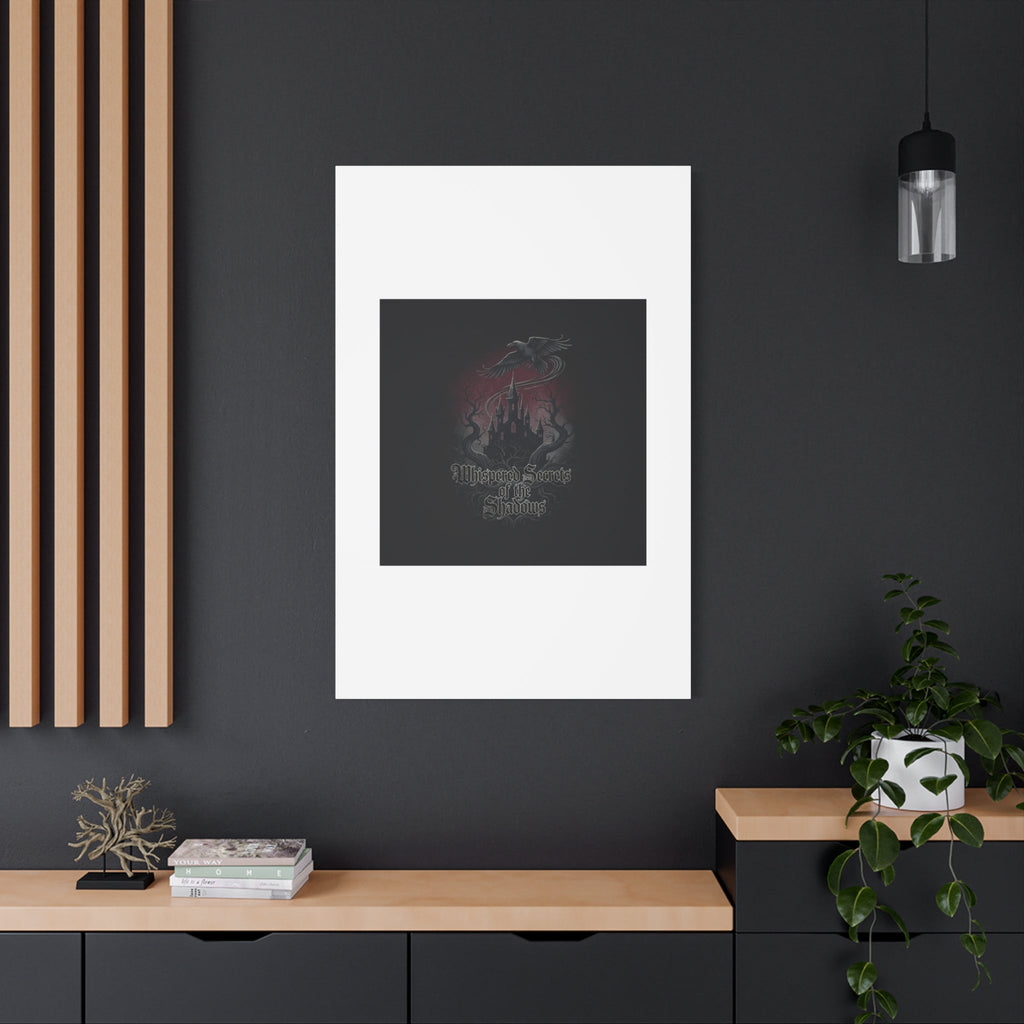 Whispered Secrets of the Shadows Castle Wall Art, Matte Canvas | Gothic Medieval Decor