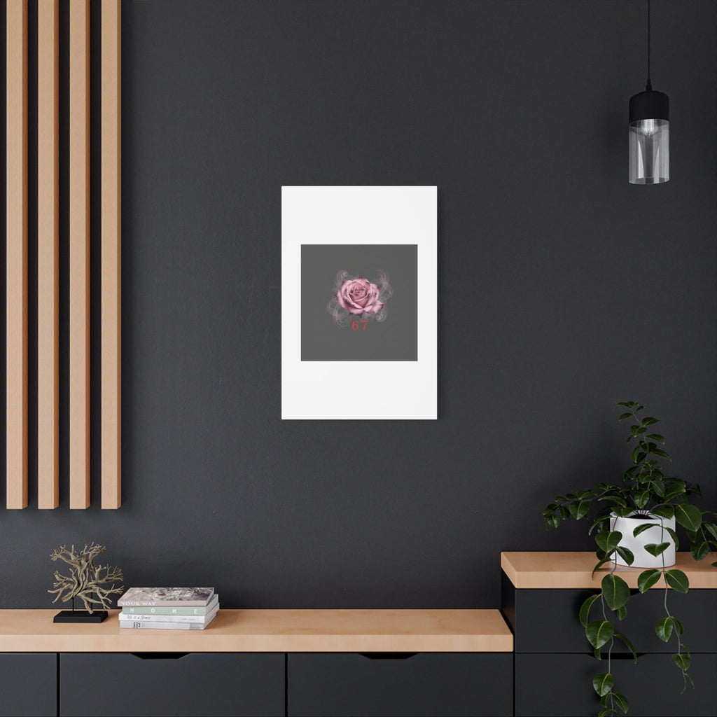6 7 Valentine's Canvas | Viral Gothic Rose Wall Art | 6 7 Meaning Dark Romance