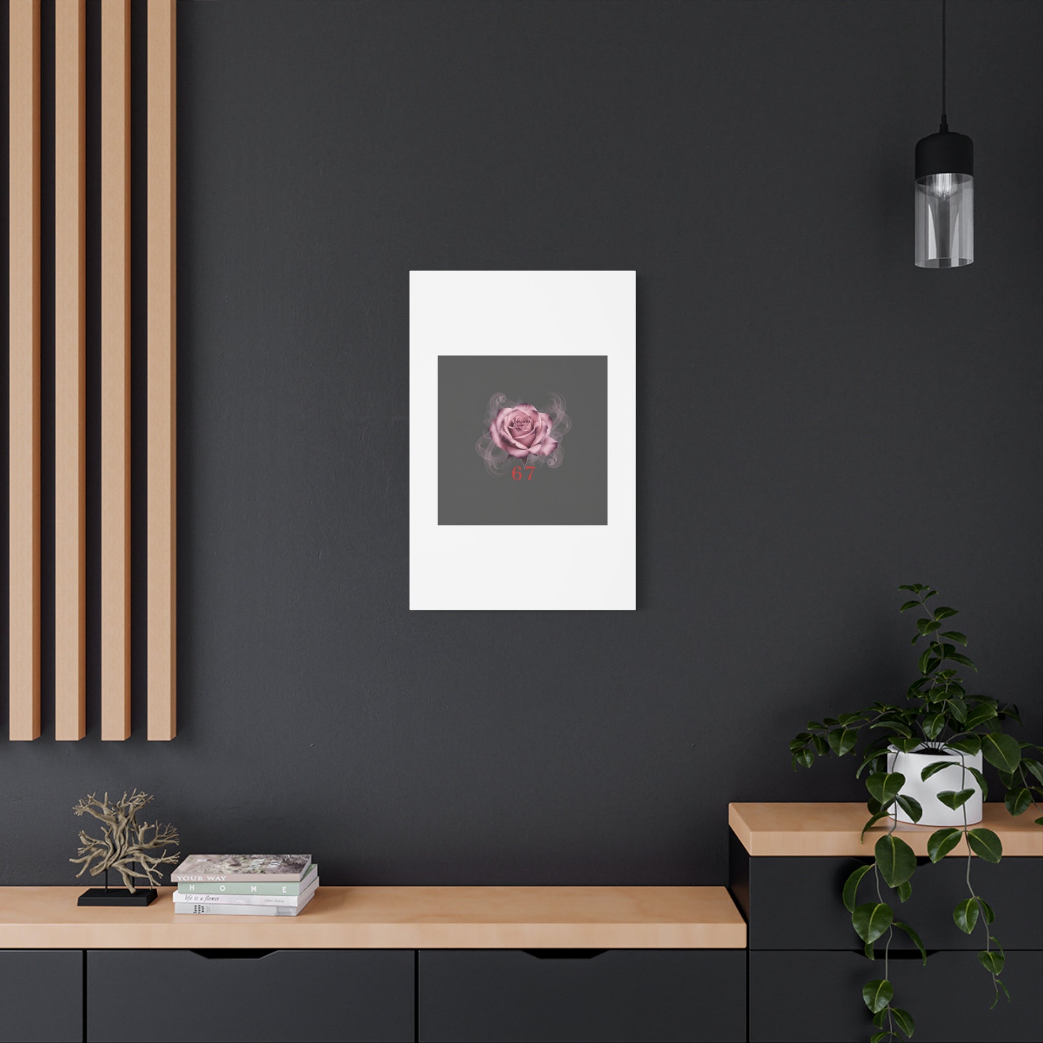 6 7 Valentine's Canvas | Viral Gothic Rose Wall Art | 6 7 Meaning Dark Romance