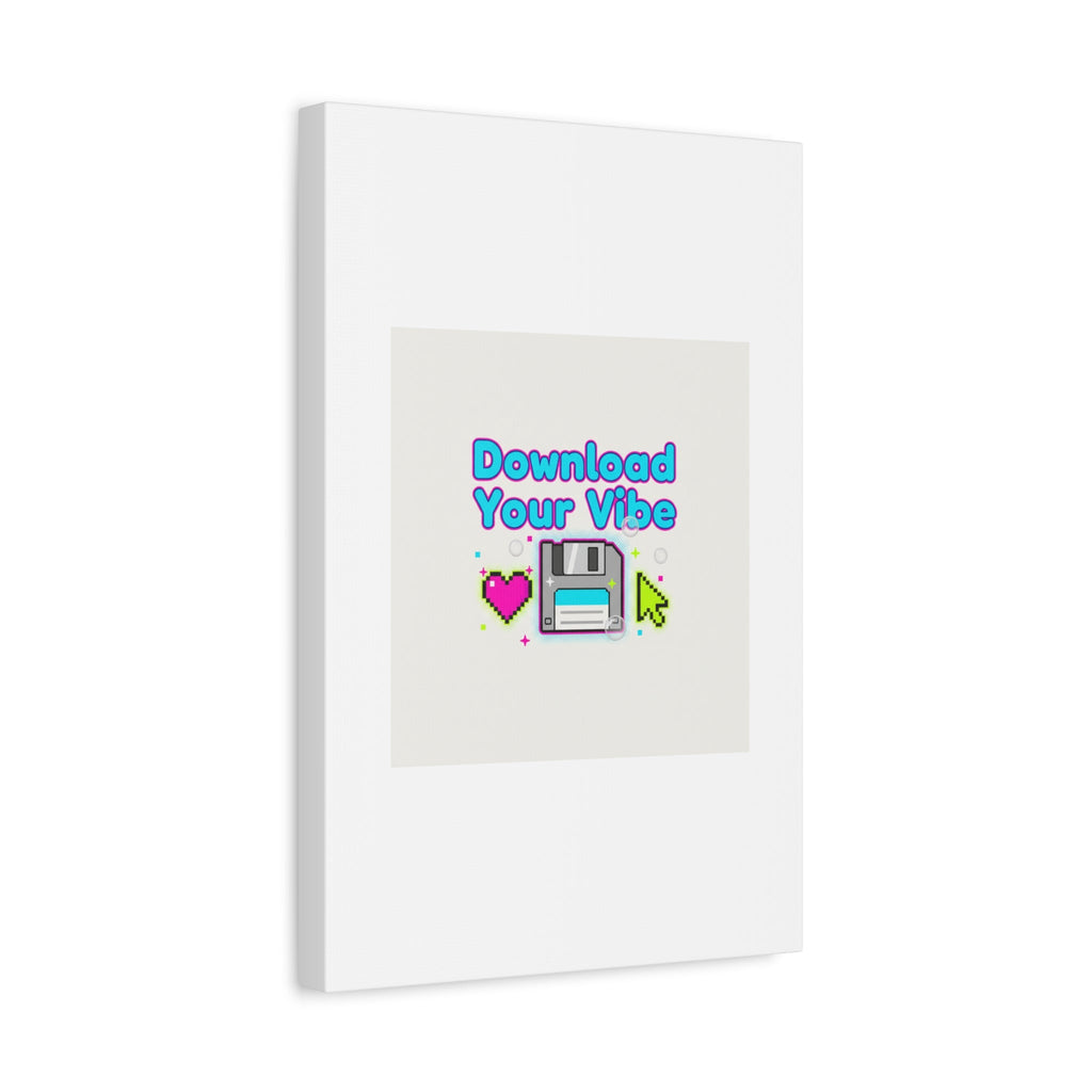 Download Your Vibe Canvas | Y2K Retro Tech, Pixel Floppy Disk Poster