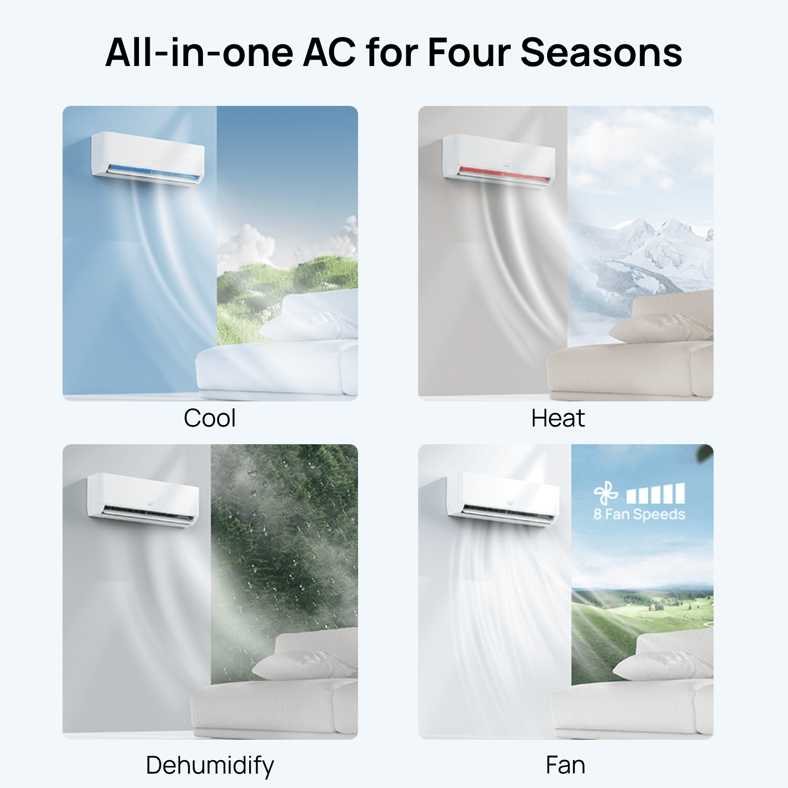 Greenland 24,000 BTU Single Zone Mini Split AC (R454B)