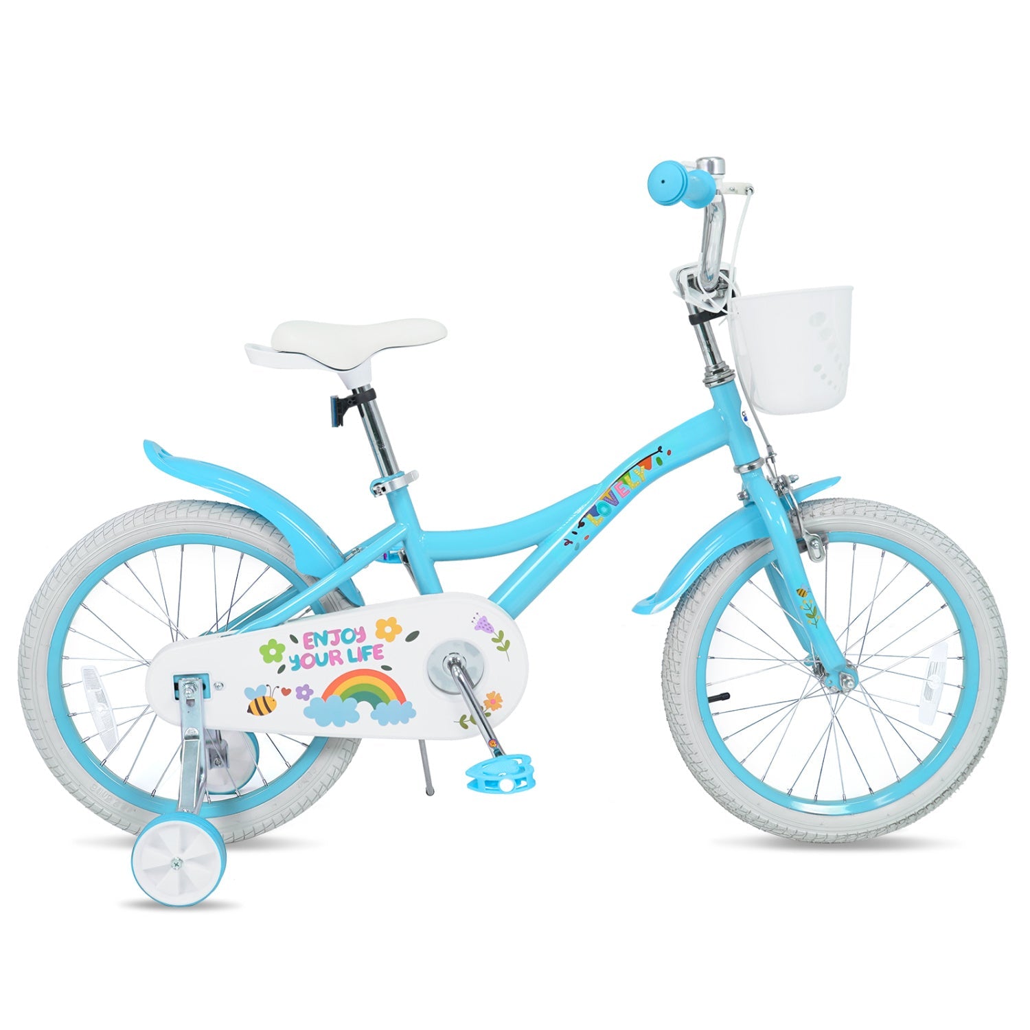 Girls Bike 12-18 Inch with Training Wheels and Basket