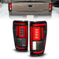 ANZO 21-23 Ford F-150 LED Taillights Seq. Signal w/BLIS Cover - Black (For Factory Halogen ONLY) 311475