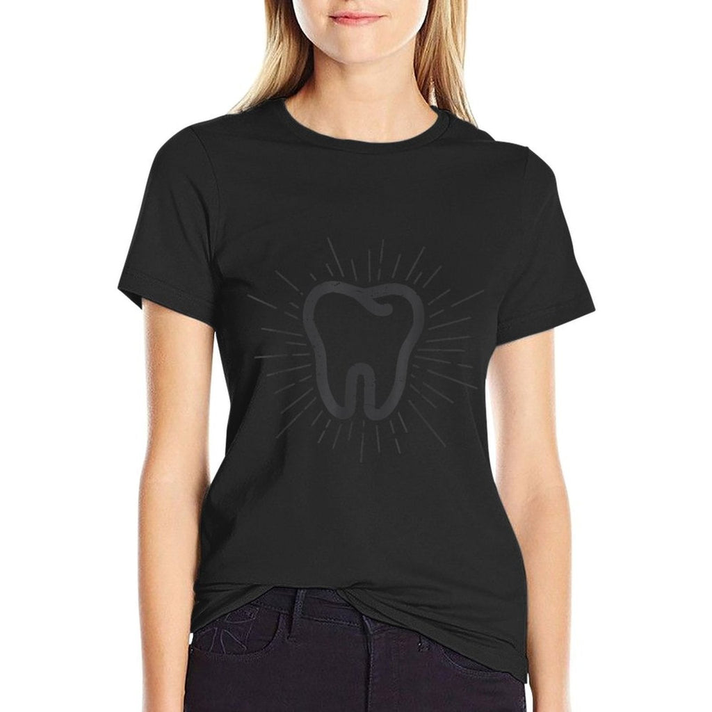 Tooth Dentist Hygienist Dental Oral Hygiene Gift  Heathered Texture T-Shirt
