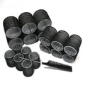 19 - 35pcs/Set Hair Roller Sets 18pcs Plastic Self Grip Heatless Hair Curlers 3 Sizes Hair Rollers Clips DIY Hairdressing Tools - PhishStones Products