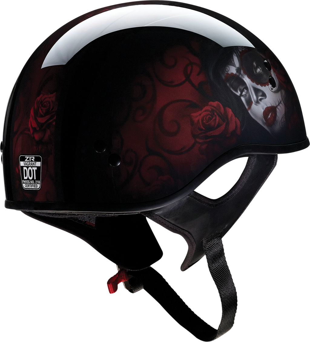 Z1R, Z1R Vagrant Helmet - Red Catrina, Black/Red, XS - Part 0103-1313