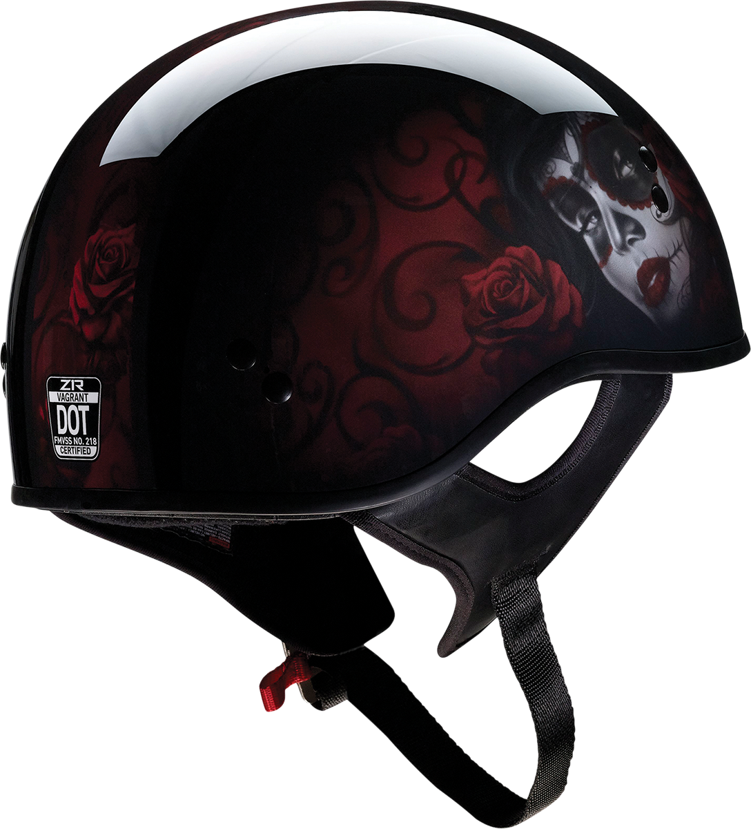 Z1R, Z1R Vagrant Helmet - Red Catrina, Black/Red, XS - Part 0103-1313