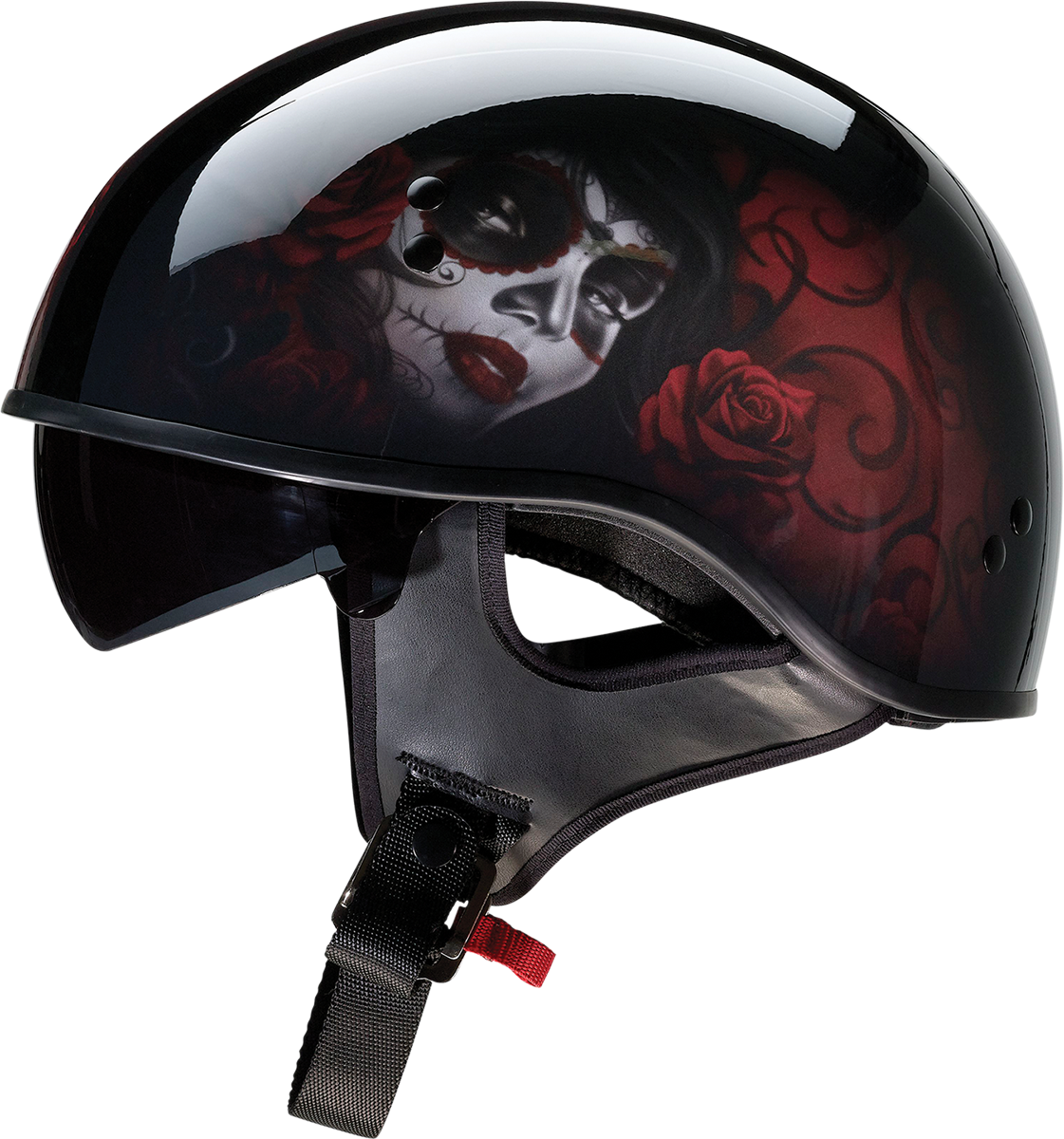 Z1R, Z1R Vagrant Helmet - Red Catrina, Black/Red, XS - Part 0103-1313