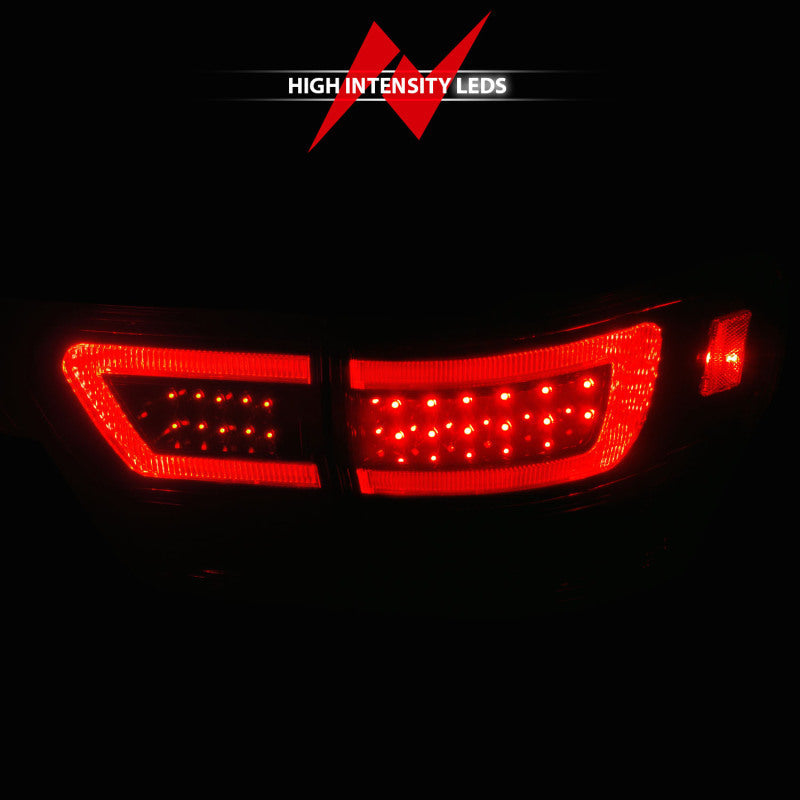 ANZO 11-13 Jeep Grand Cherokee LED Taillights w/ Lightbar Black Housing/Smoke Lens 4pcs 311440