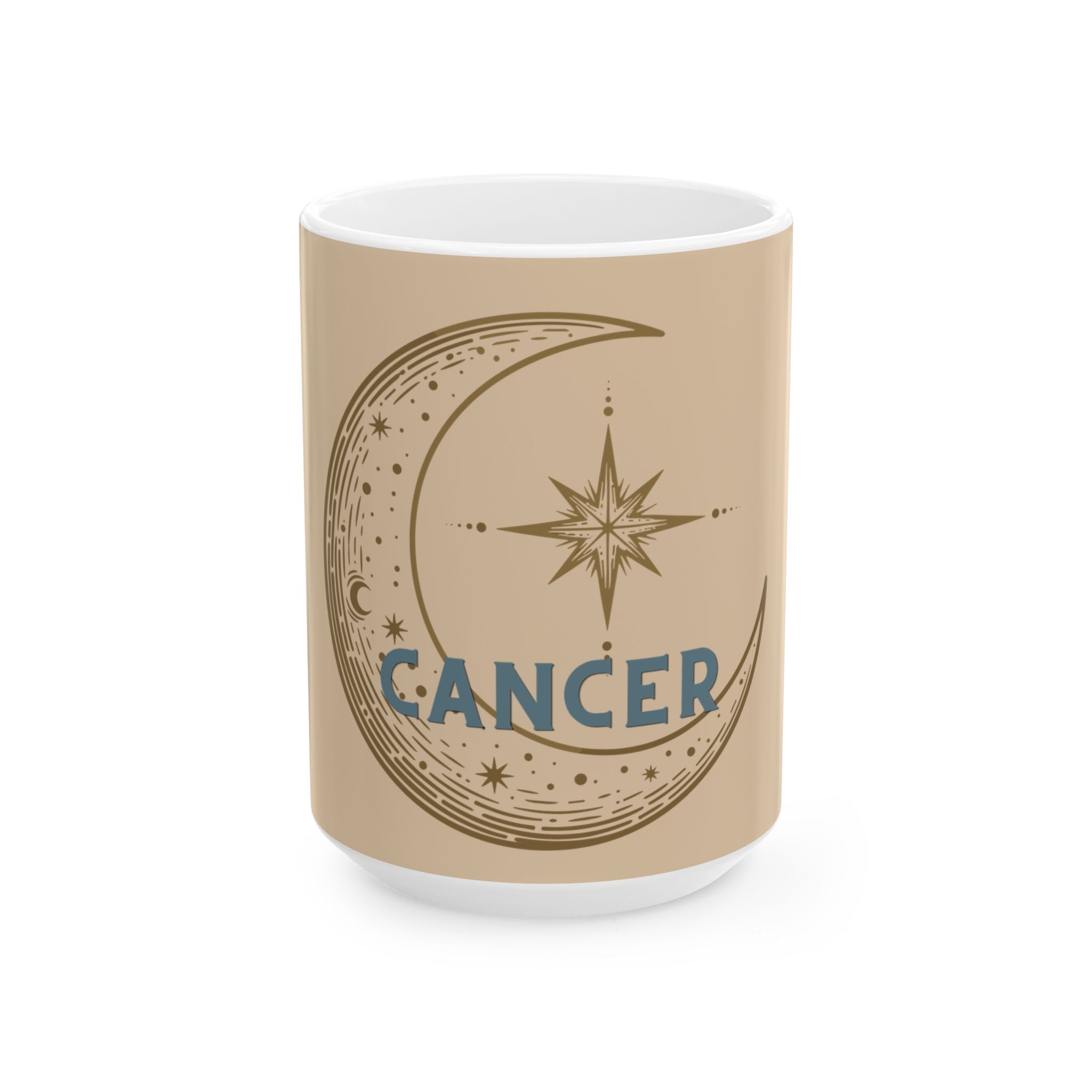 Astrological Wheel CANCER Mug, Whimsical Bday Gift