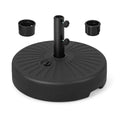 19.5 Inch Fillable Round Umbrella Base Stand for Yard Garden Poolside-Black