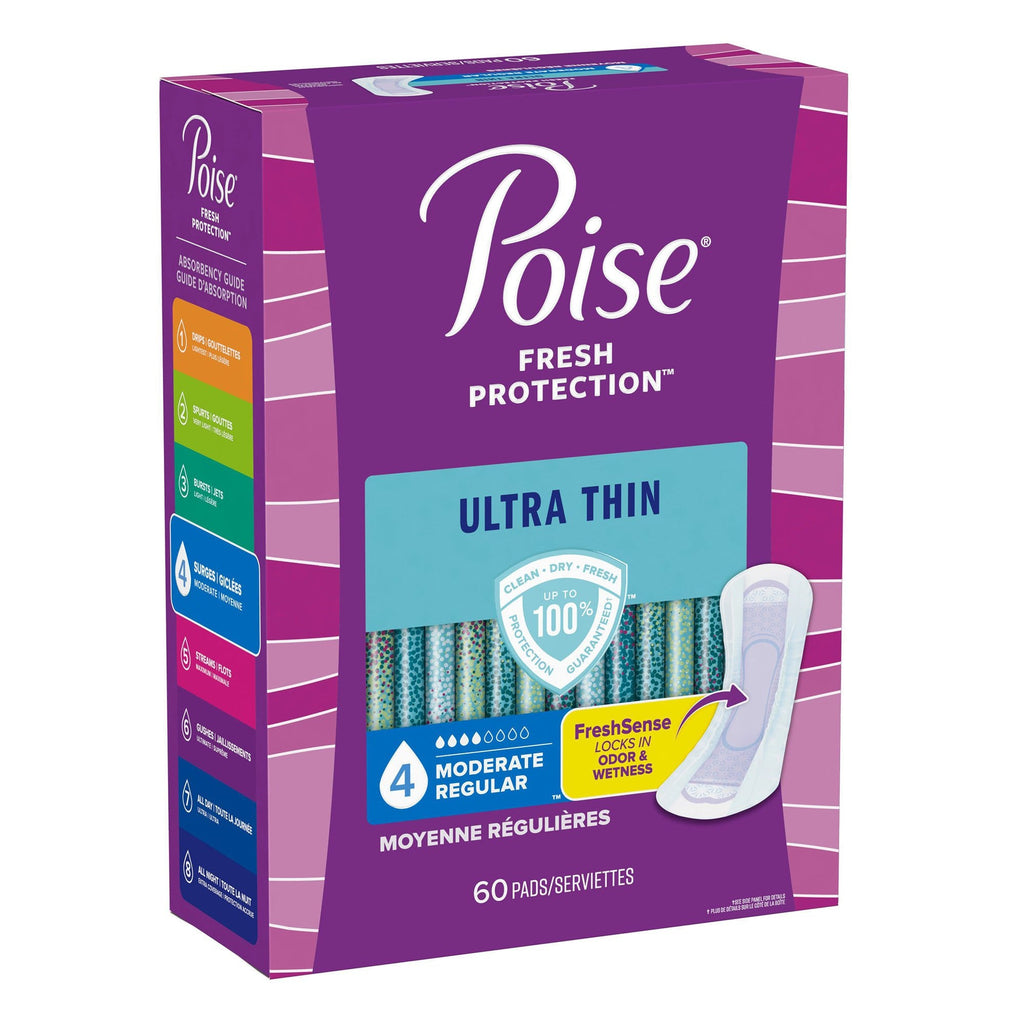 Poise® Ultra Thin Moderate Bladder Control Pad, Regular Length 51397